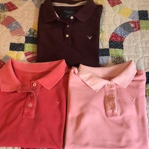 American Eagle polos. Size 1, Sp and 2nd, M. Used. Bundle. Sees photo.